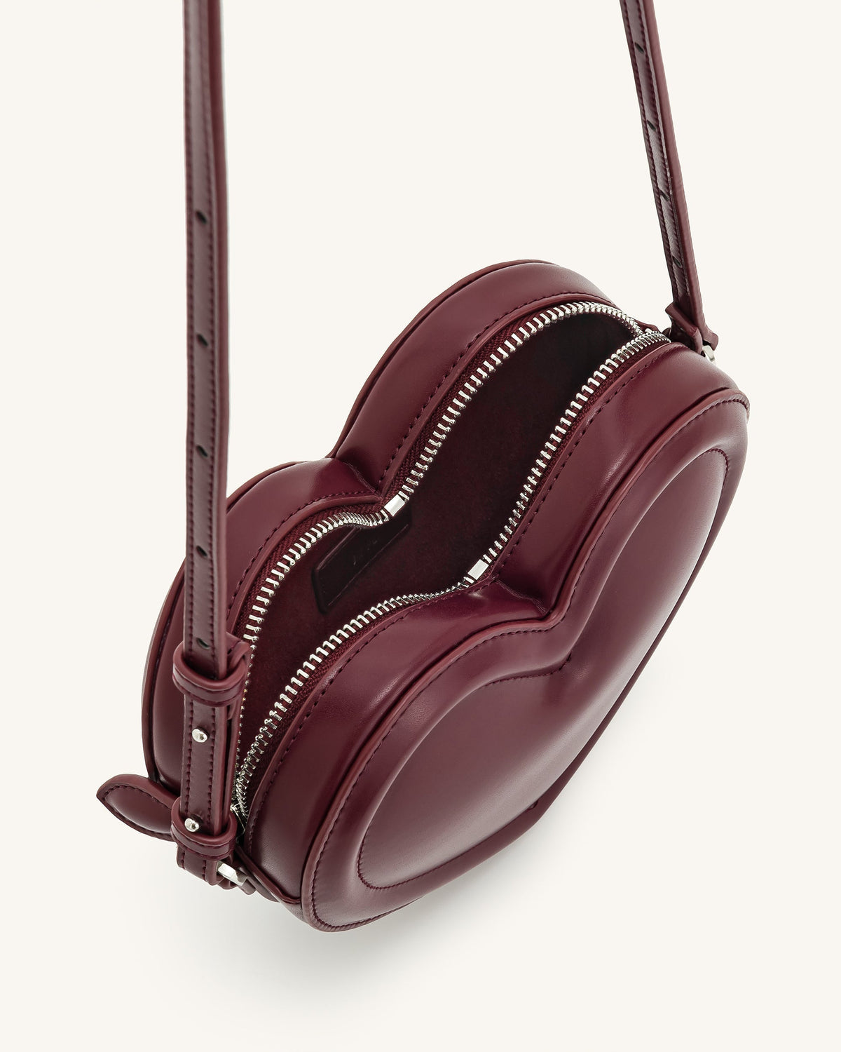 Arlene Heart Shaped Bag - Claret mysite