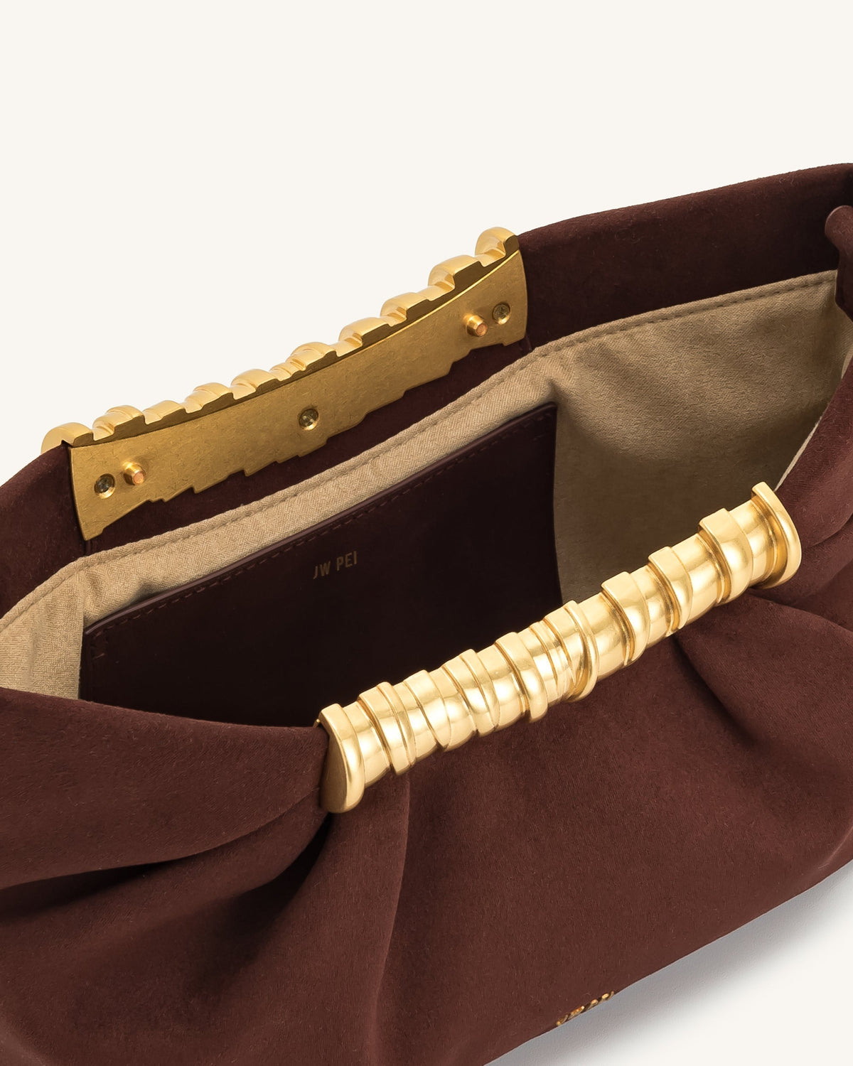 Leia Pleated Clutch - Dark Brown mysite