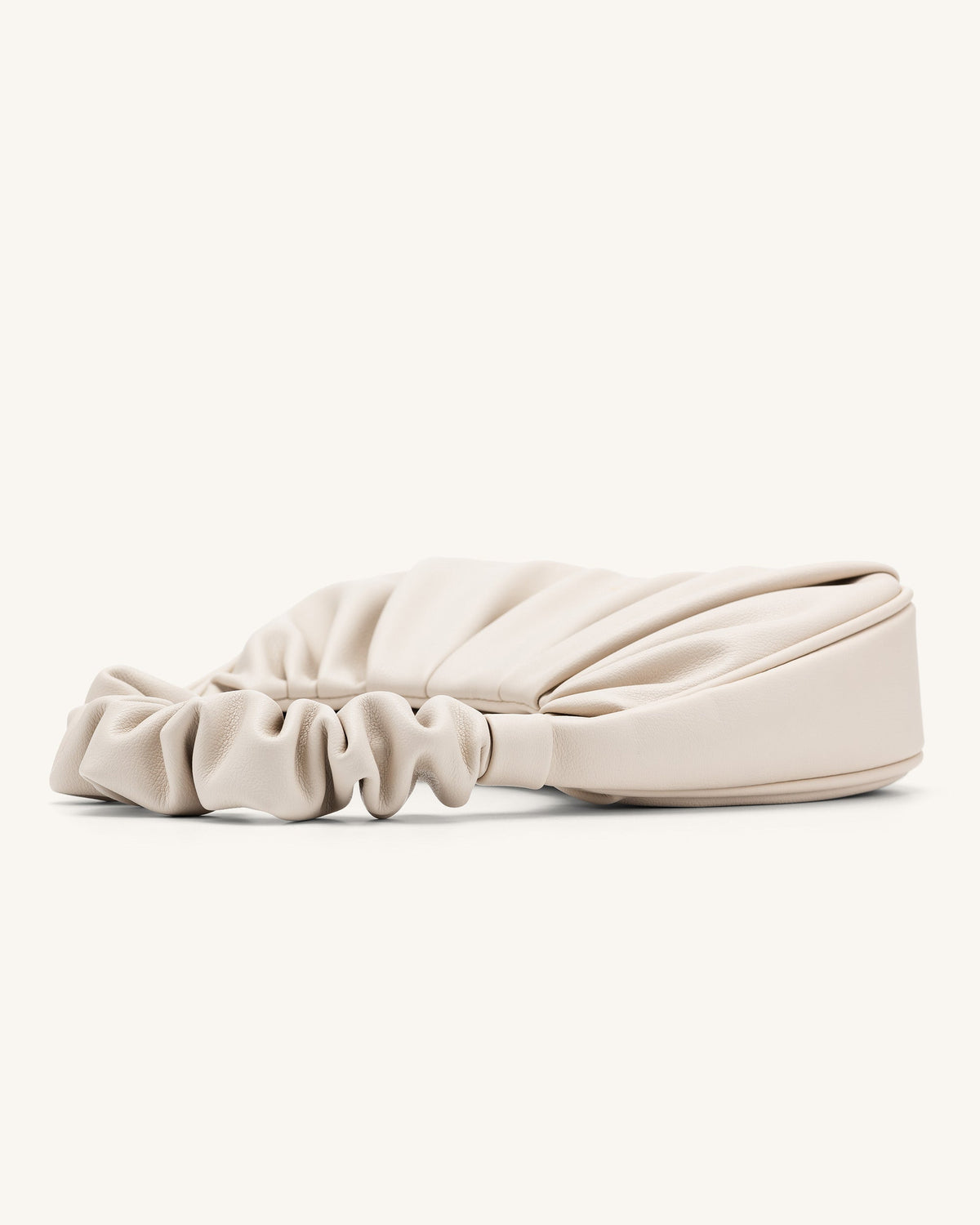 Gabbi Ruched Hobo Handbag - Ivory mysite