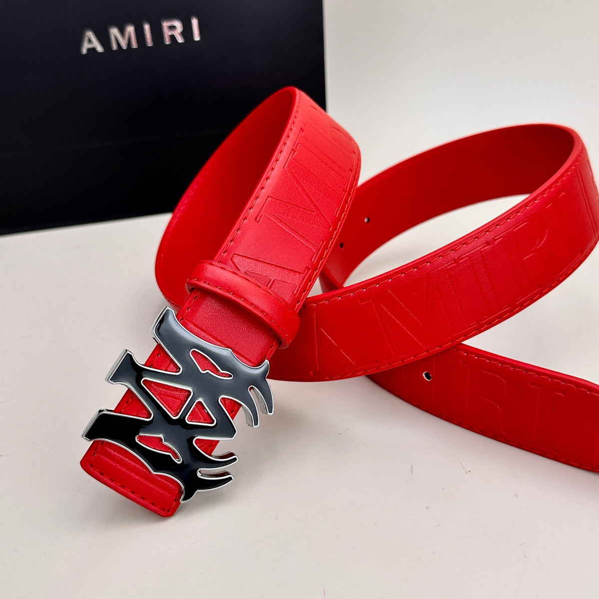 Classic AM Belt (Black & Silver Buckle) mysite