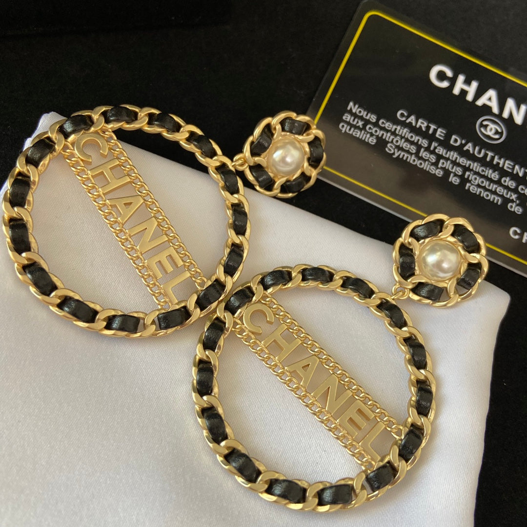 Fashion Leather Cord Large Hoop Earrings mysite