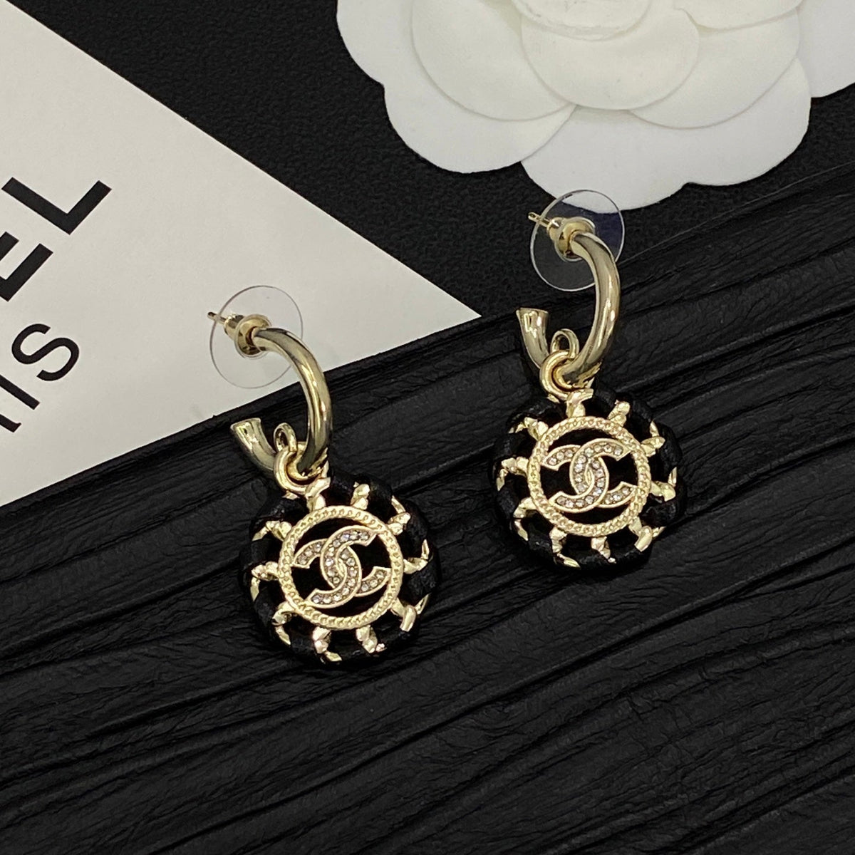 Classic Girl CC Design 4 Set (Earrings1 & 2+Bracelet +Necklace) - Black mysite