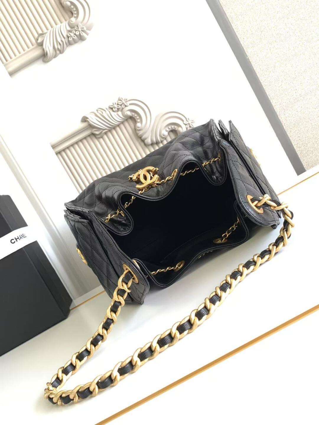 CHNL 25 Small Black Hobo mysite