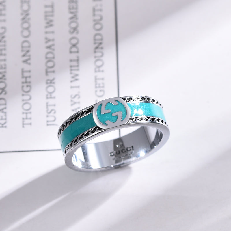 Blue Enamel Ring mysite