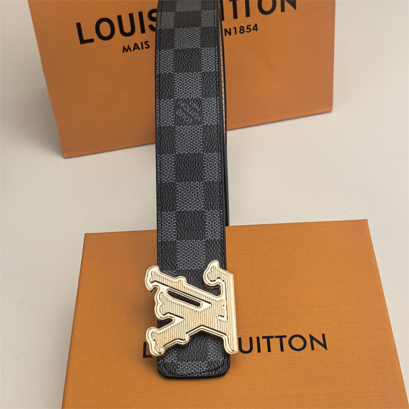 Horizontal Textured Buckle Belt (Black Latticed) mysite