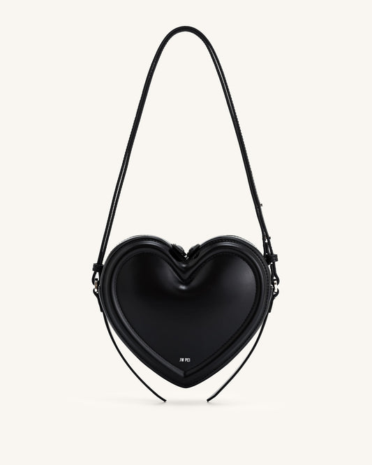 Arlene Heart Shaped Bag - Black mysite