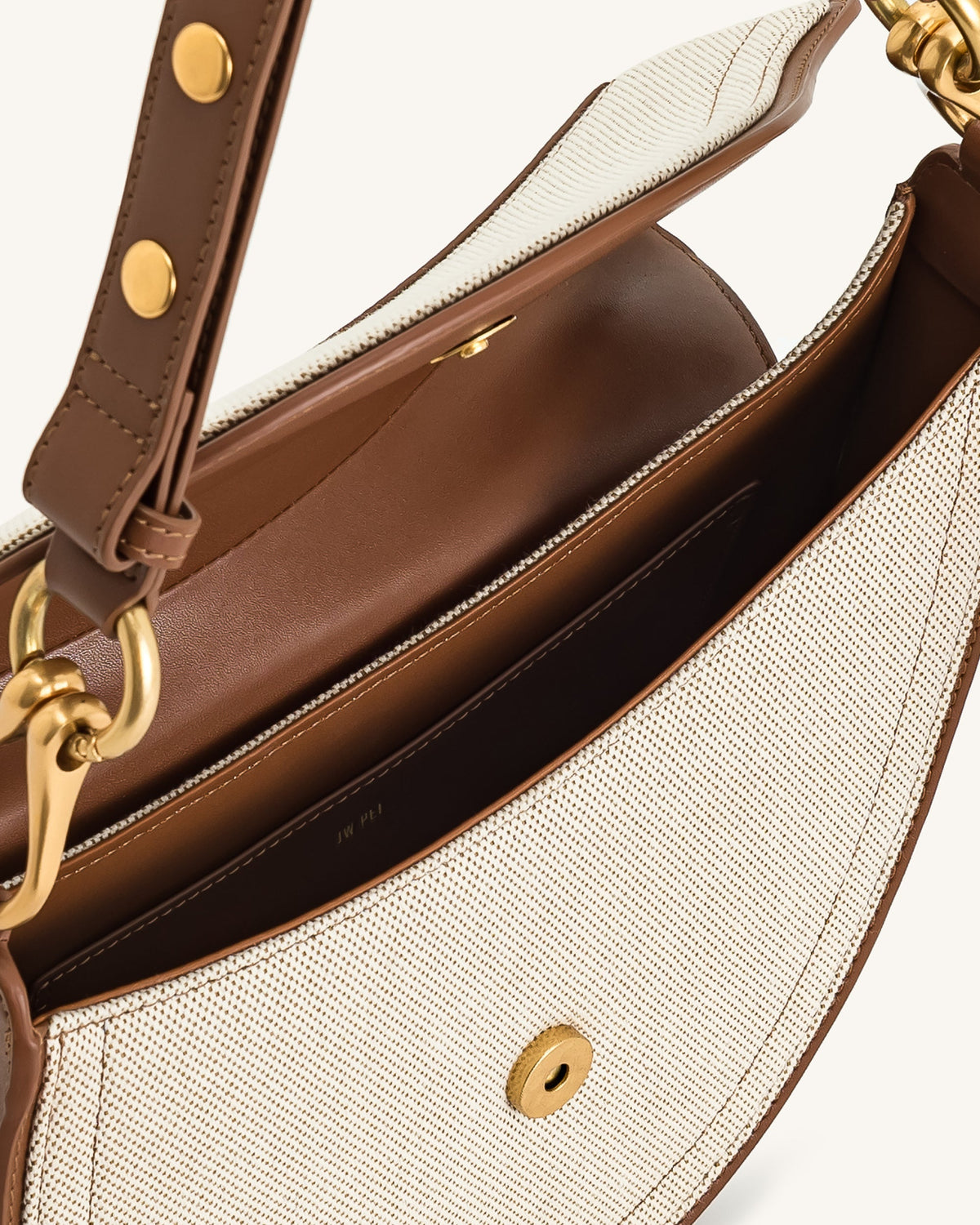 Ashlie Crossbody Bag - Brown Canvas mysite