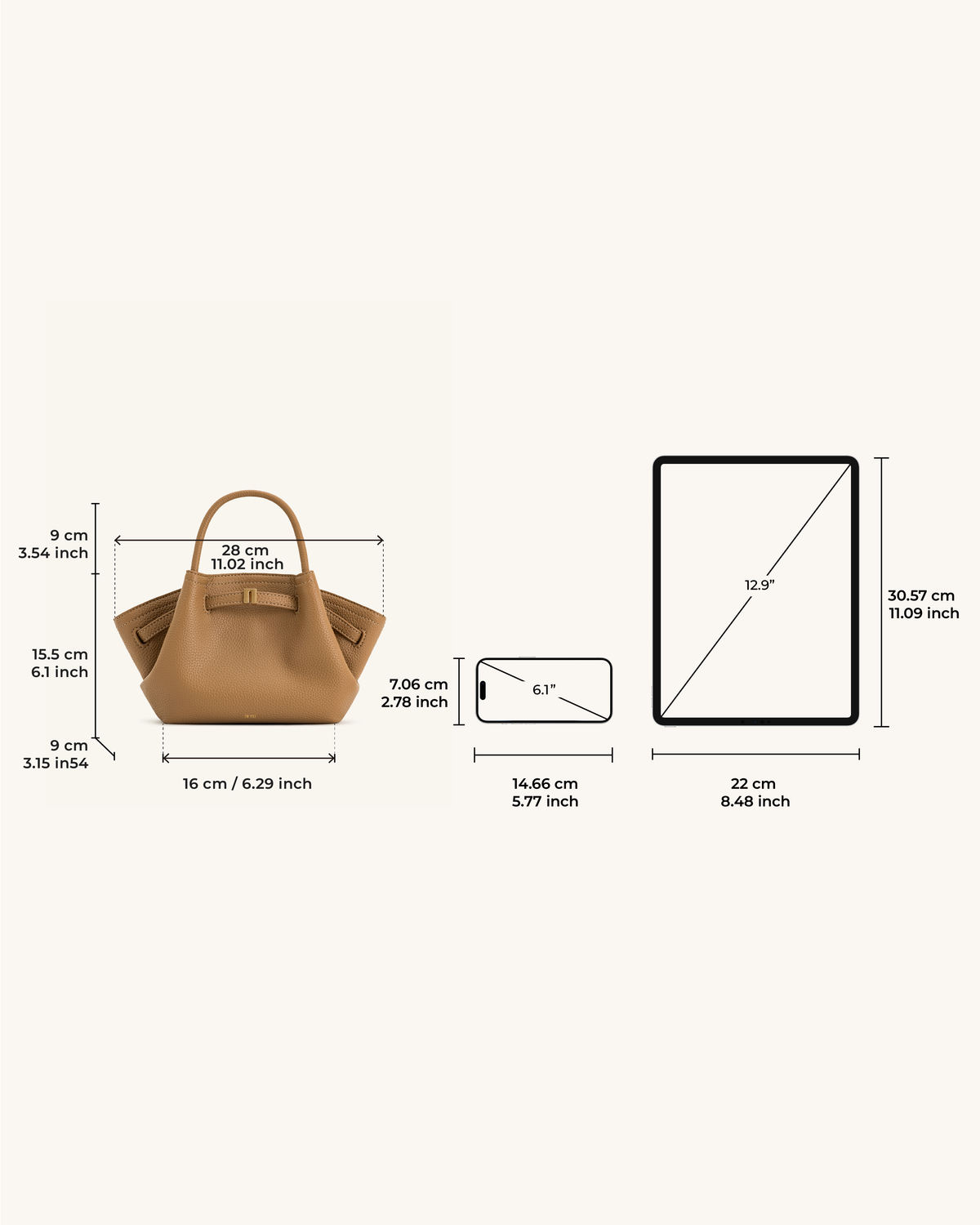 Hana Mini Tote Bag - Latte Color mysite