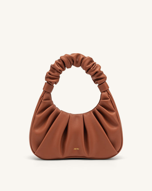 Gabbi Ruched Hobo Handbag - Nutella mysite
