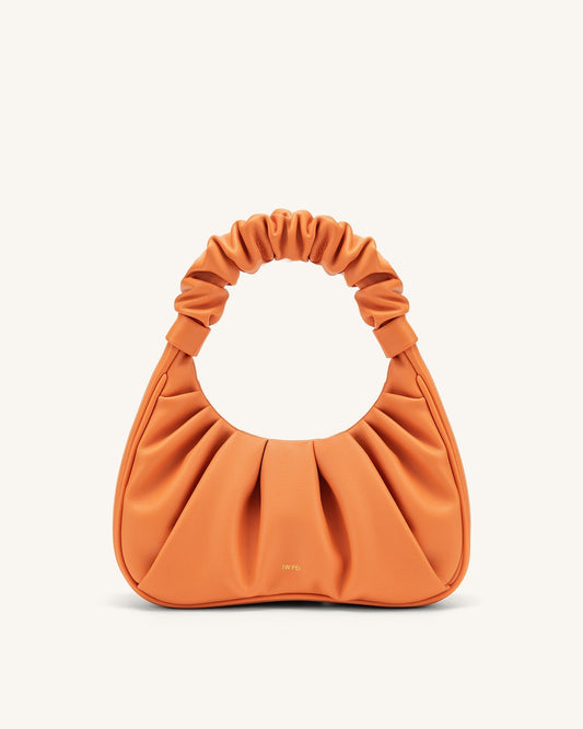 Gabbi Ruched Hobo Handbag - Orange mysite