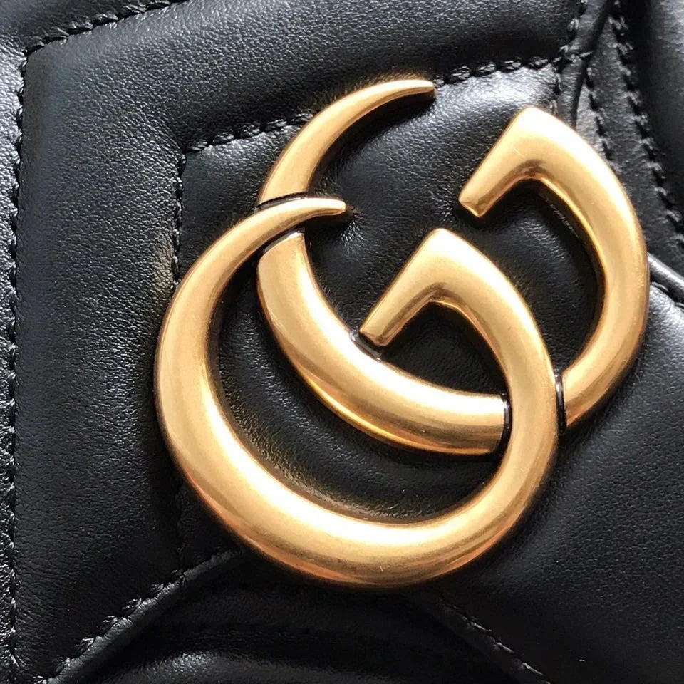 GC Marmont Small Matelassé Bag Black mysite