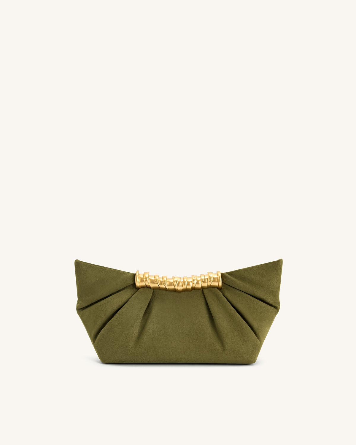 Leia Pleated Clutch - Dark Olive mysite