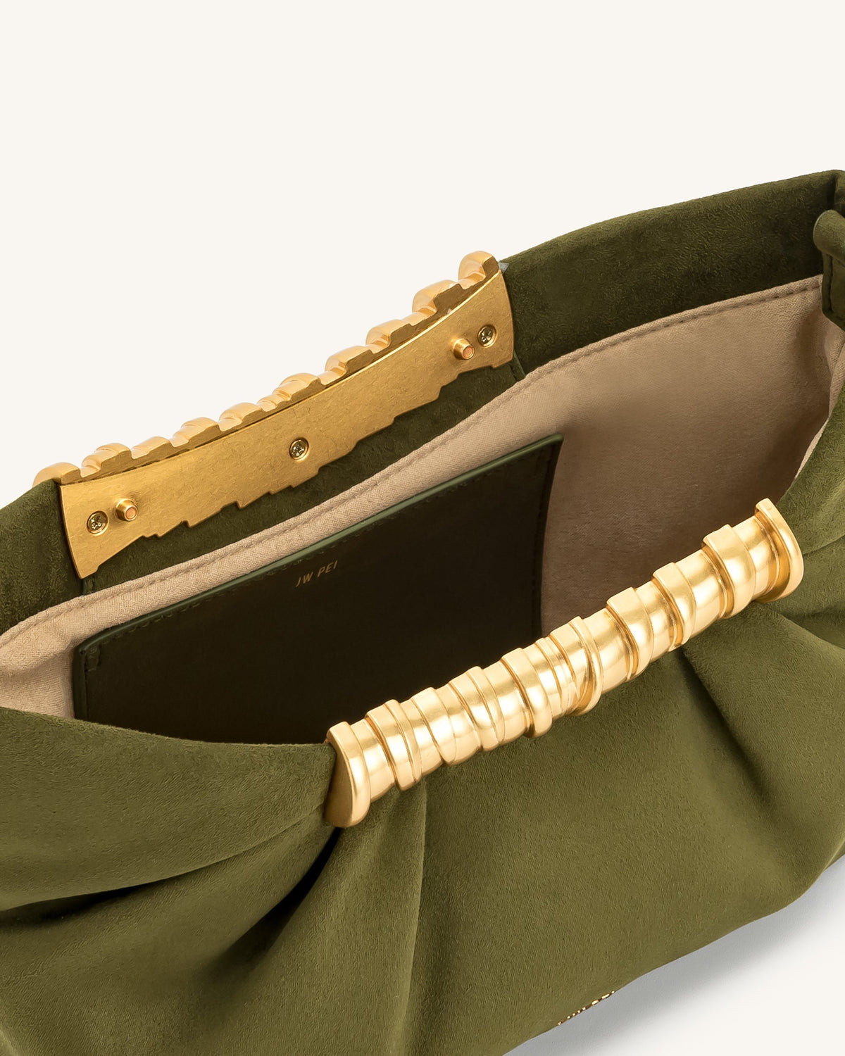 Leia Pleated Clutch - Dark Olive mysite