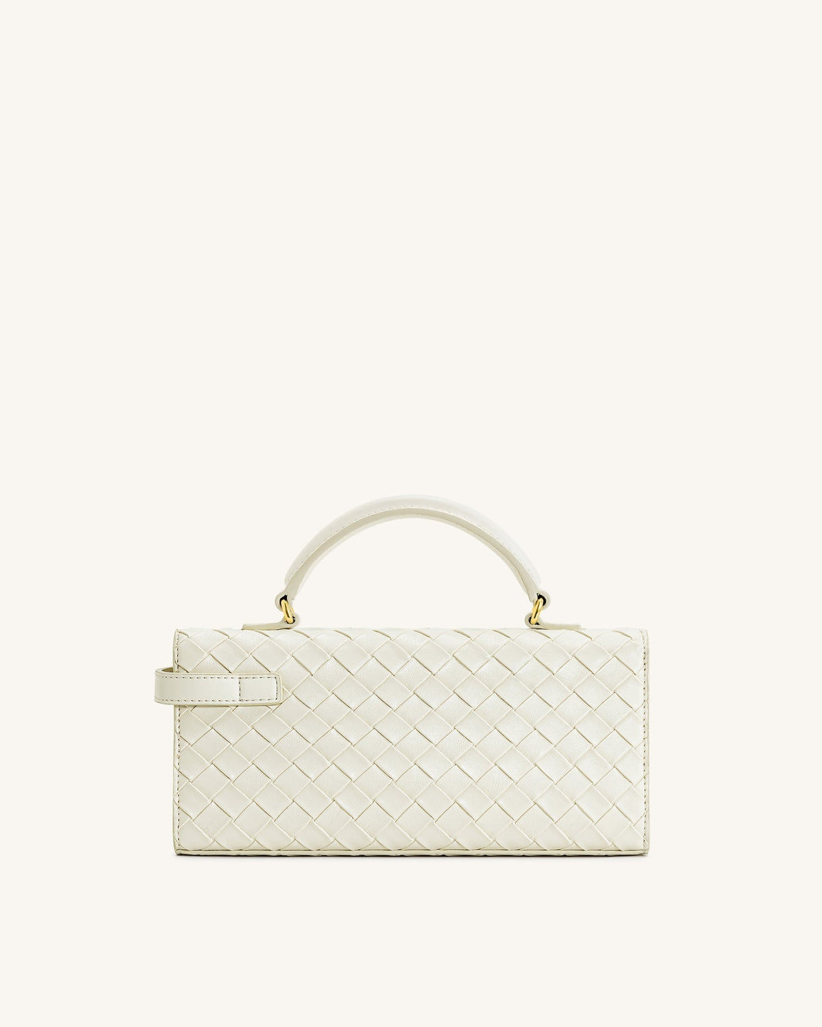 Keyla Weave Texture Top Handle Bag - White mysite