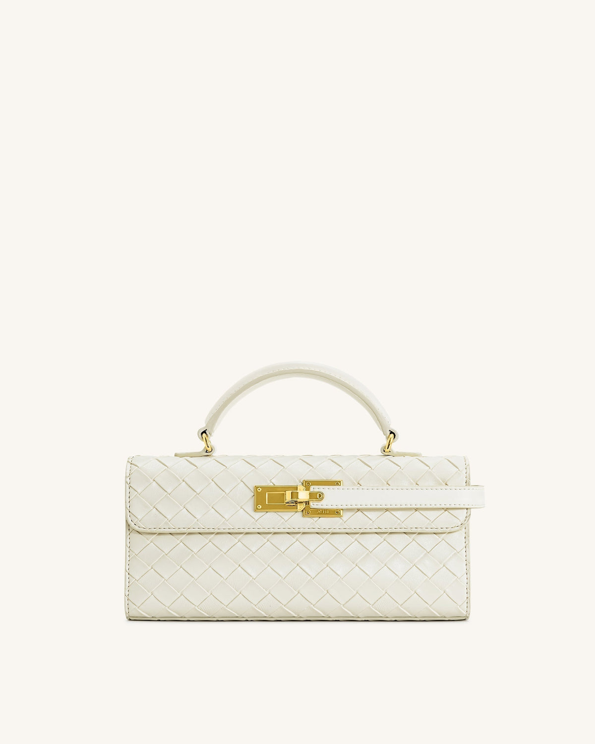 Keyla Weave Texture Top Handle Bag - White mysite