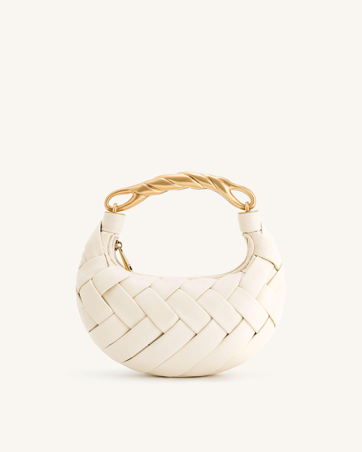 Orla Weave Handbag - White mysite