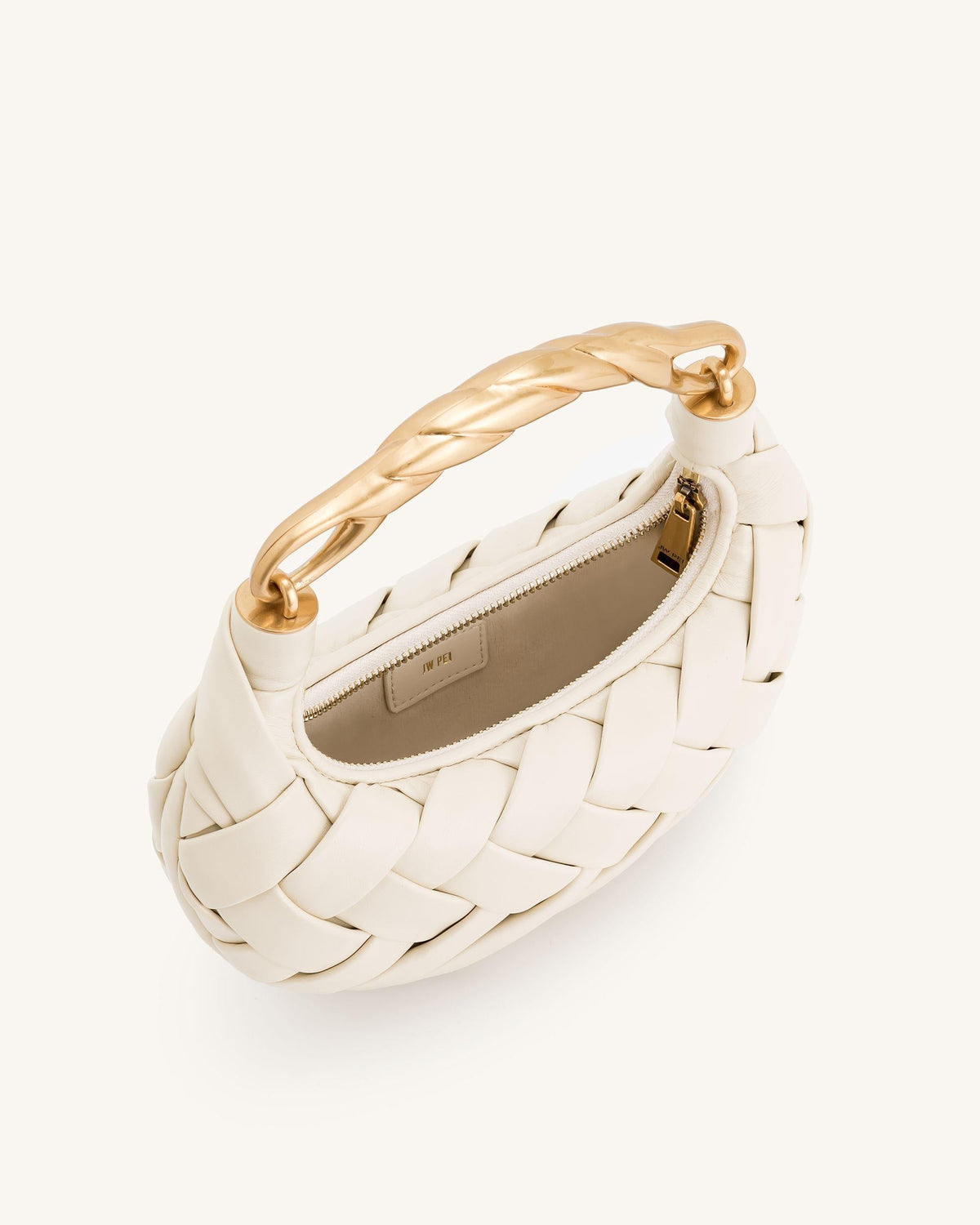Orla Weave Handbag - White mysite