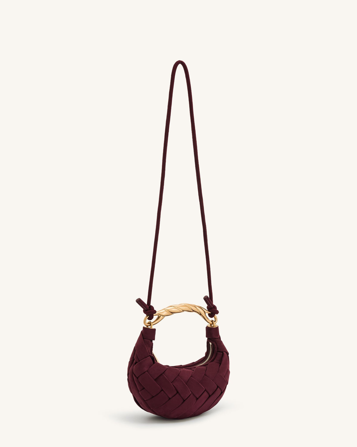 Orla Weave Handbag - Claret mysite