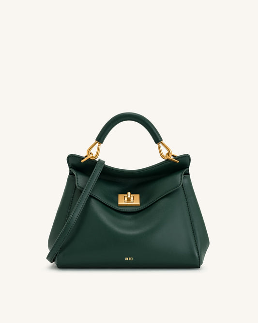 Lucia Classic Top Handbag - Dark Green mysite