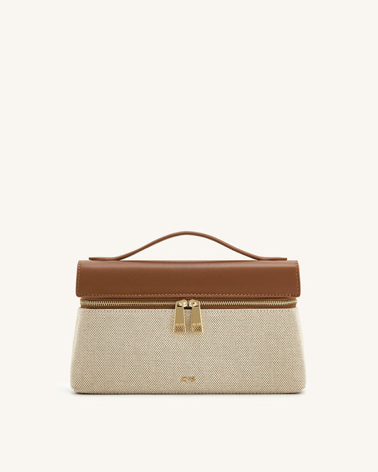 Thea Top Handle Bag - Brown Canvas mysite