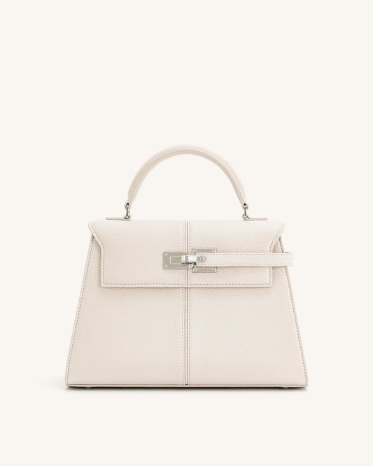 Elise Large Top Handle Bag - White mysite