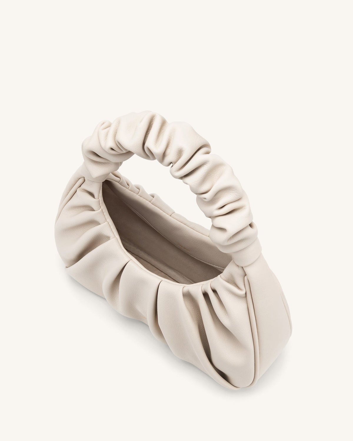 Gabbi Ruched Hobo Handbag - Ivory mysite