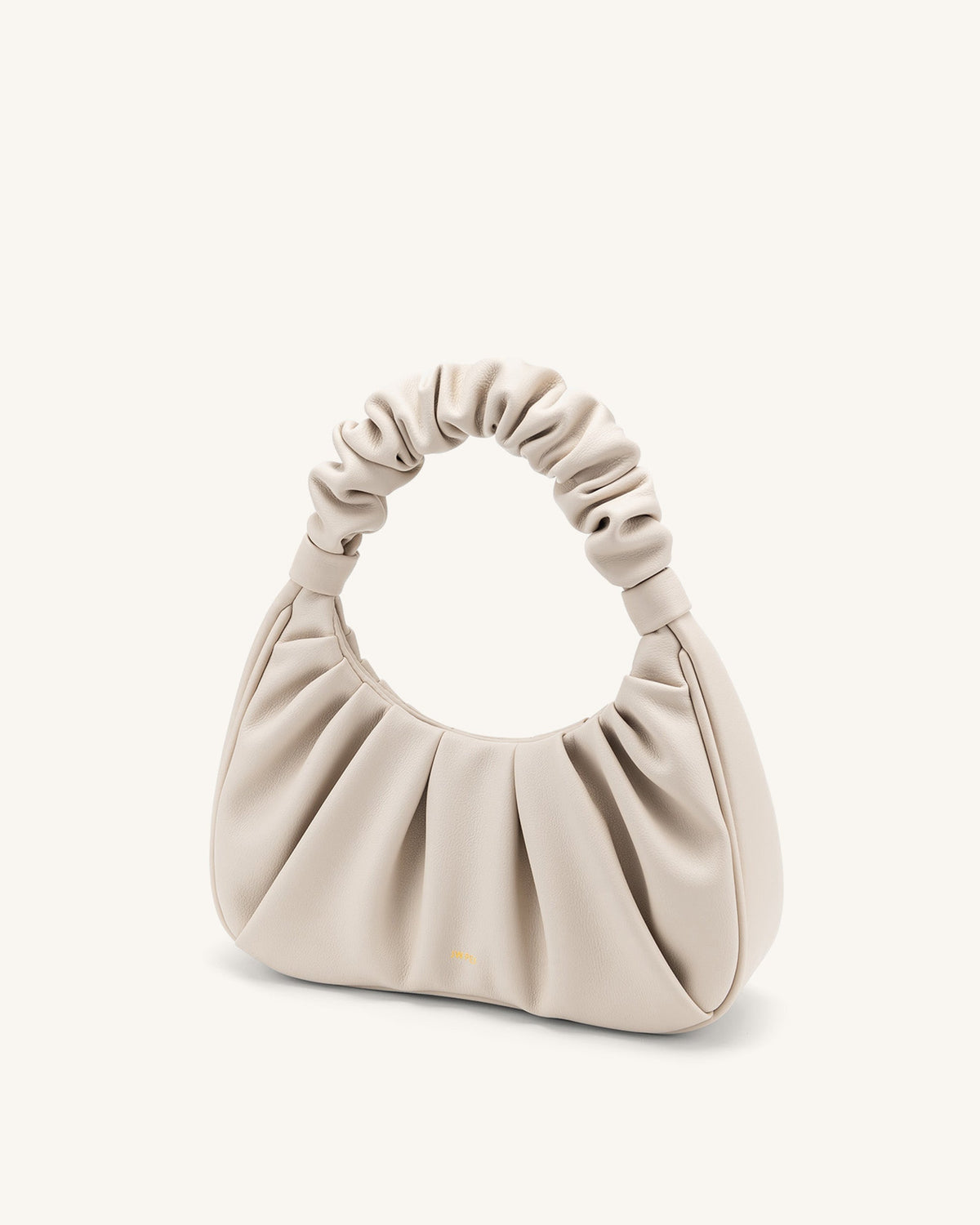 Gabbi Ruched Hobo Handbag - Ivory mysite