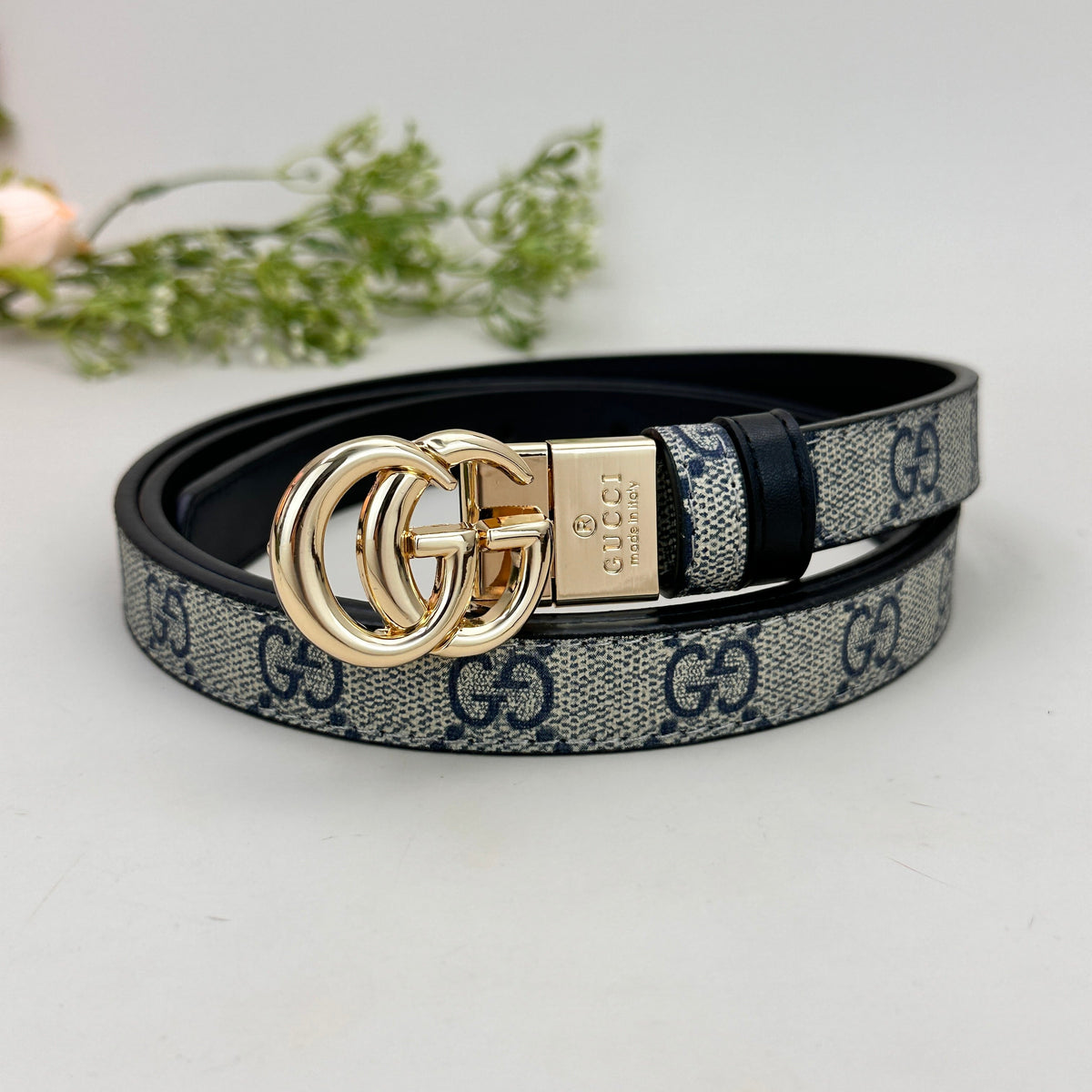 Floral Design Good Belt (Blue) mysite