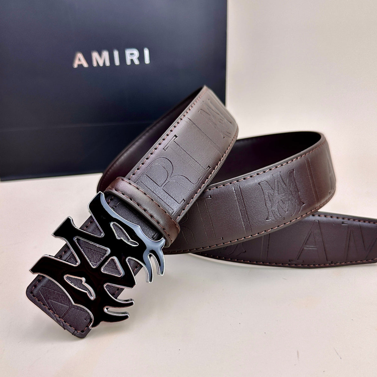 Classic AM Belt (Black & Silver Buckle) mysite
