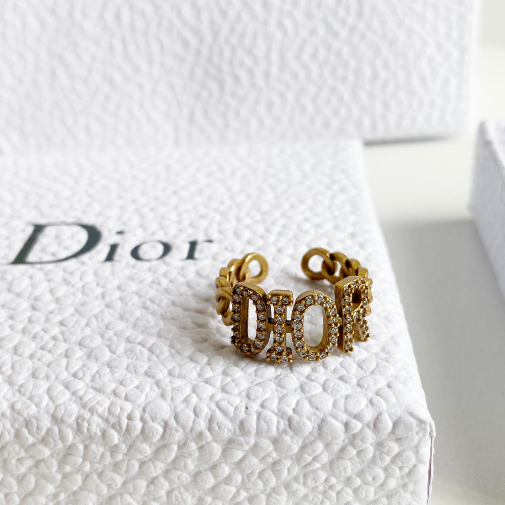 Vintage Chain Letter Open Ring mysite