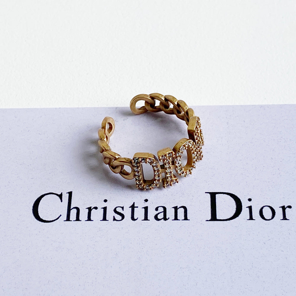 Vintage Chain Letter Open Ring mysite