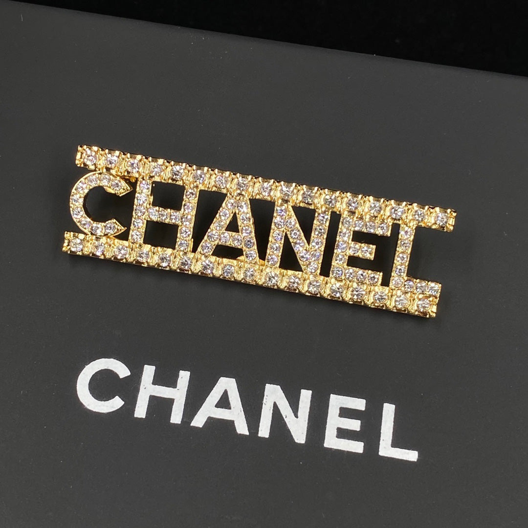 Sparkling Diamond Letter Brooch mysite
