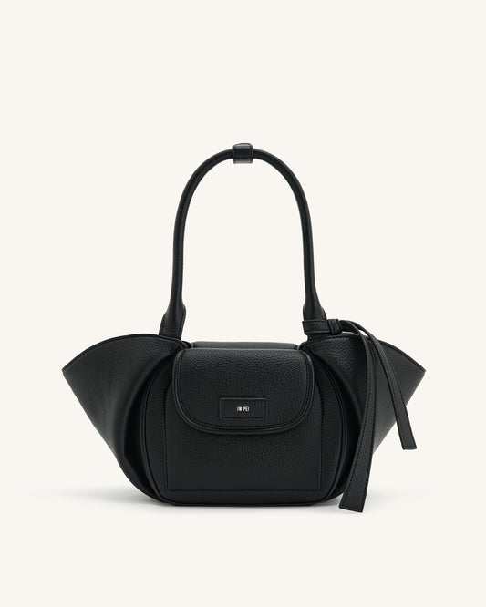 Zoey Pockets Shoulder Bag - Black mysite