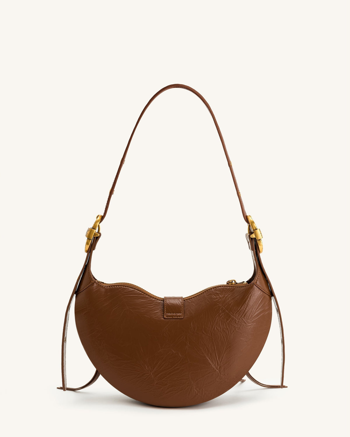 Tessa Crushed Shoulder Bag - Brown mysite