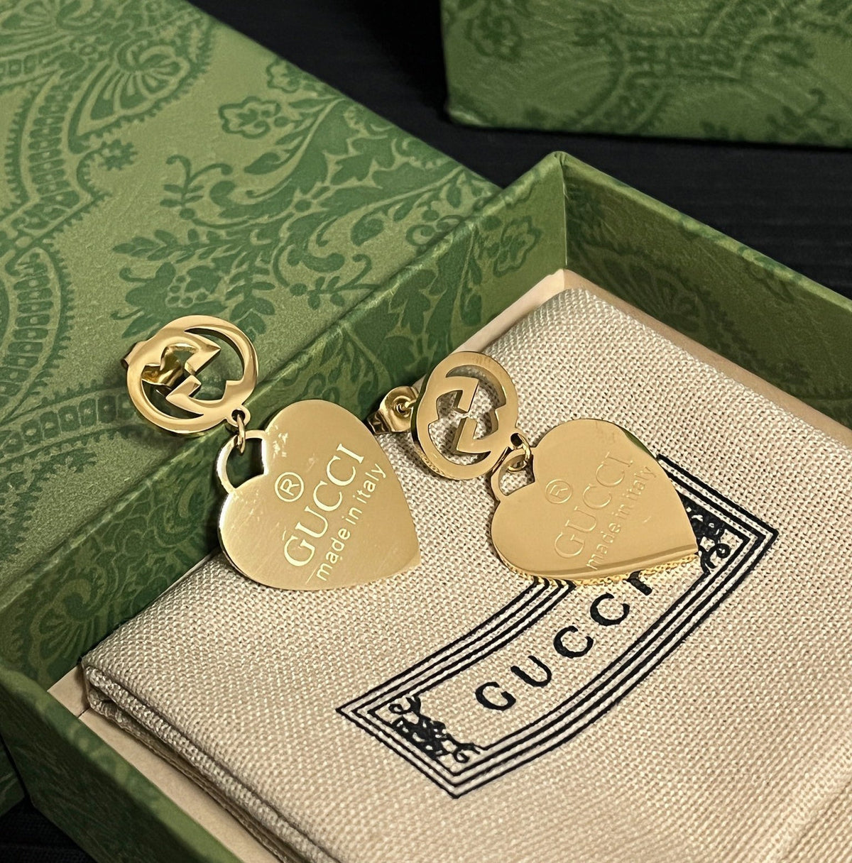 Heart round pendant earrings mysite