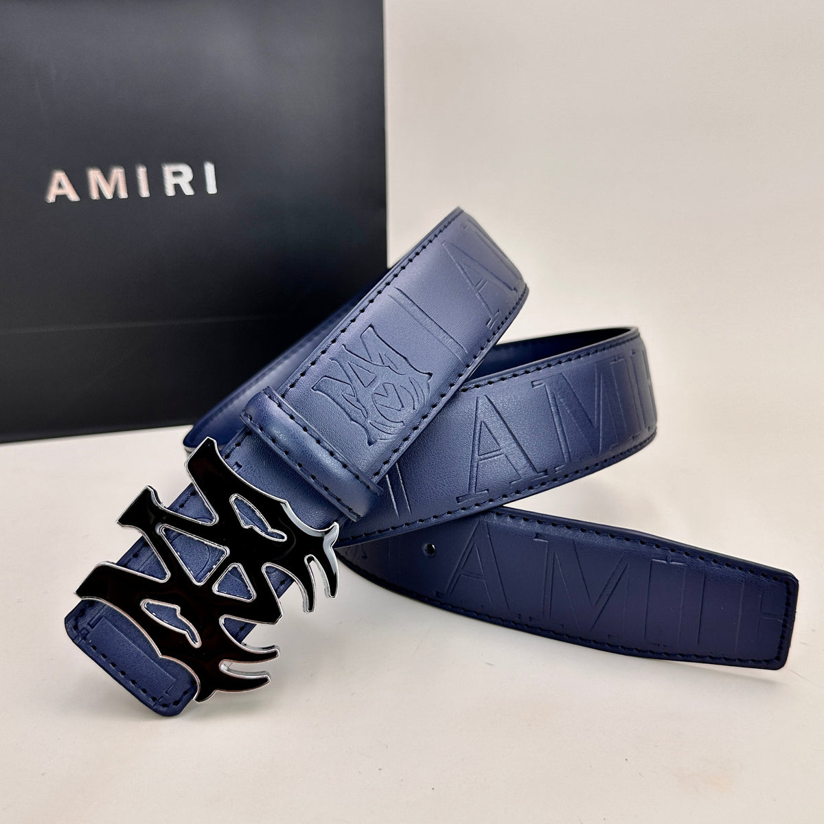Classic AM Belt (Black & Silver Buckle) mysite