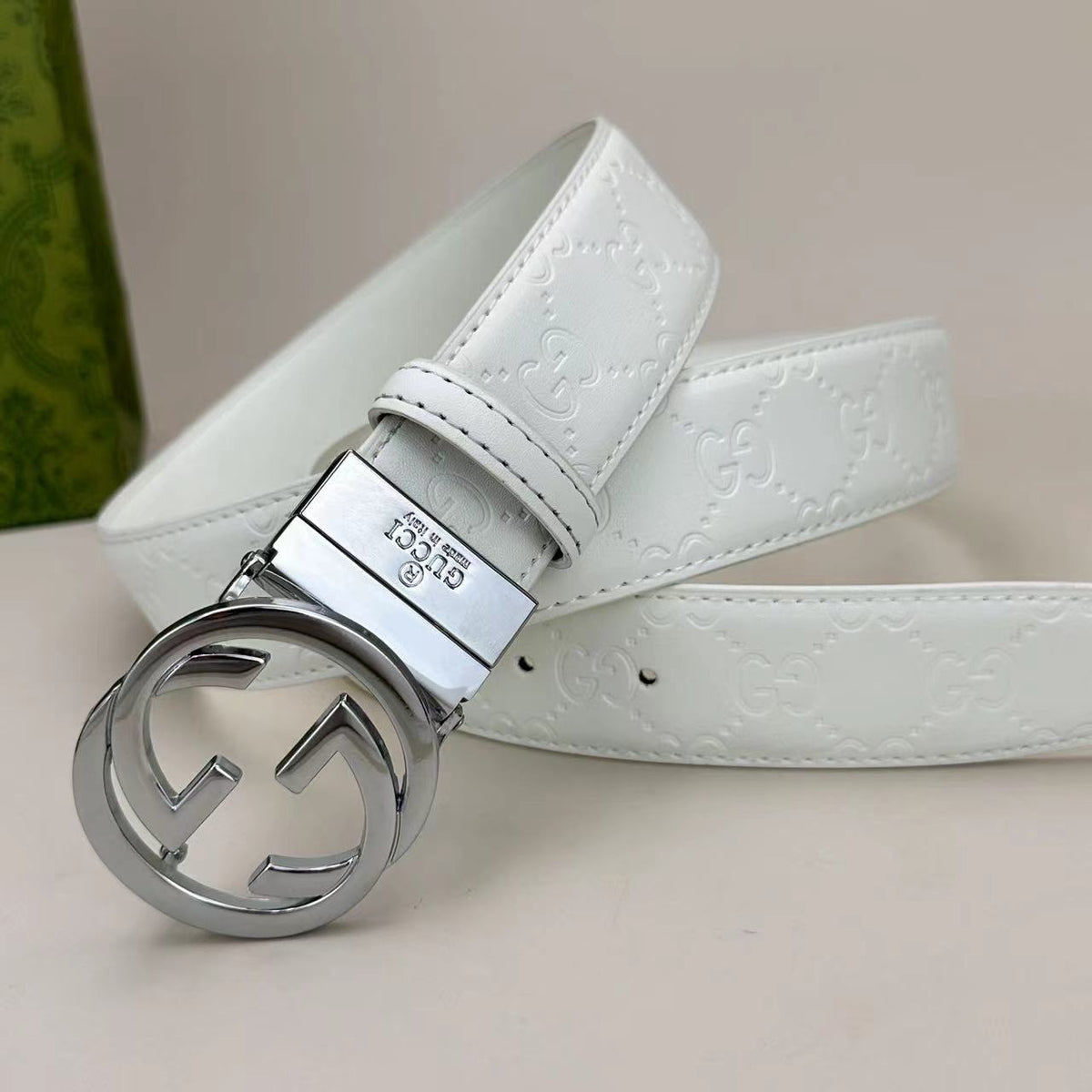 Circle Design Good Belt (White) mysite
