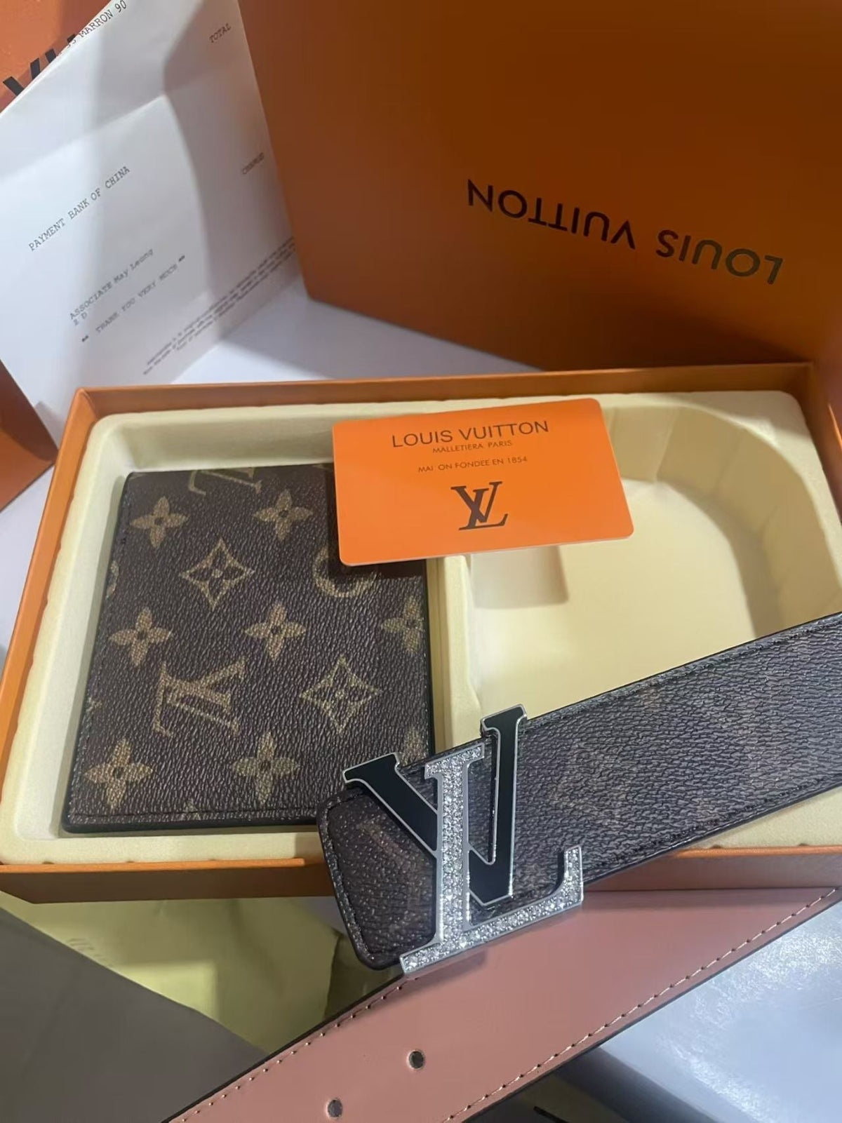 2 Set Buckle Love Belt & Wallet with Packaging mysite