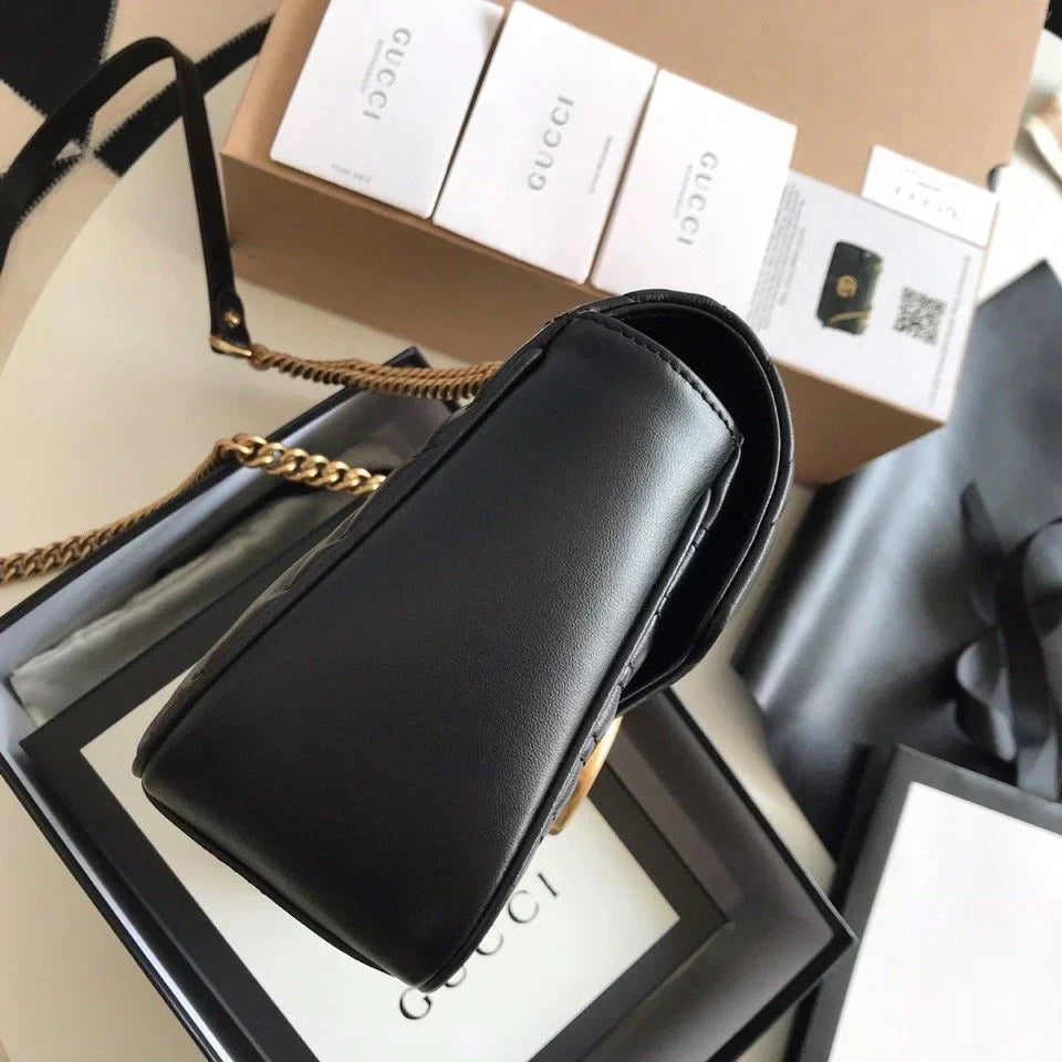GC Marmont Small Matelassé Bag Black mysite