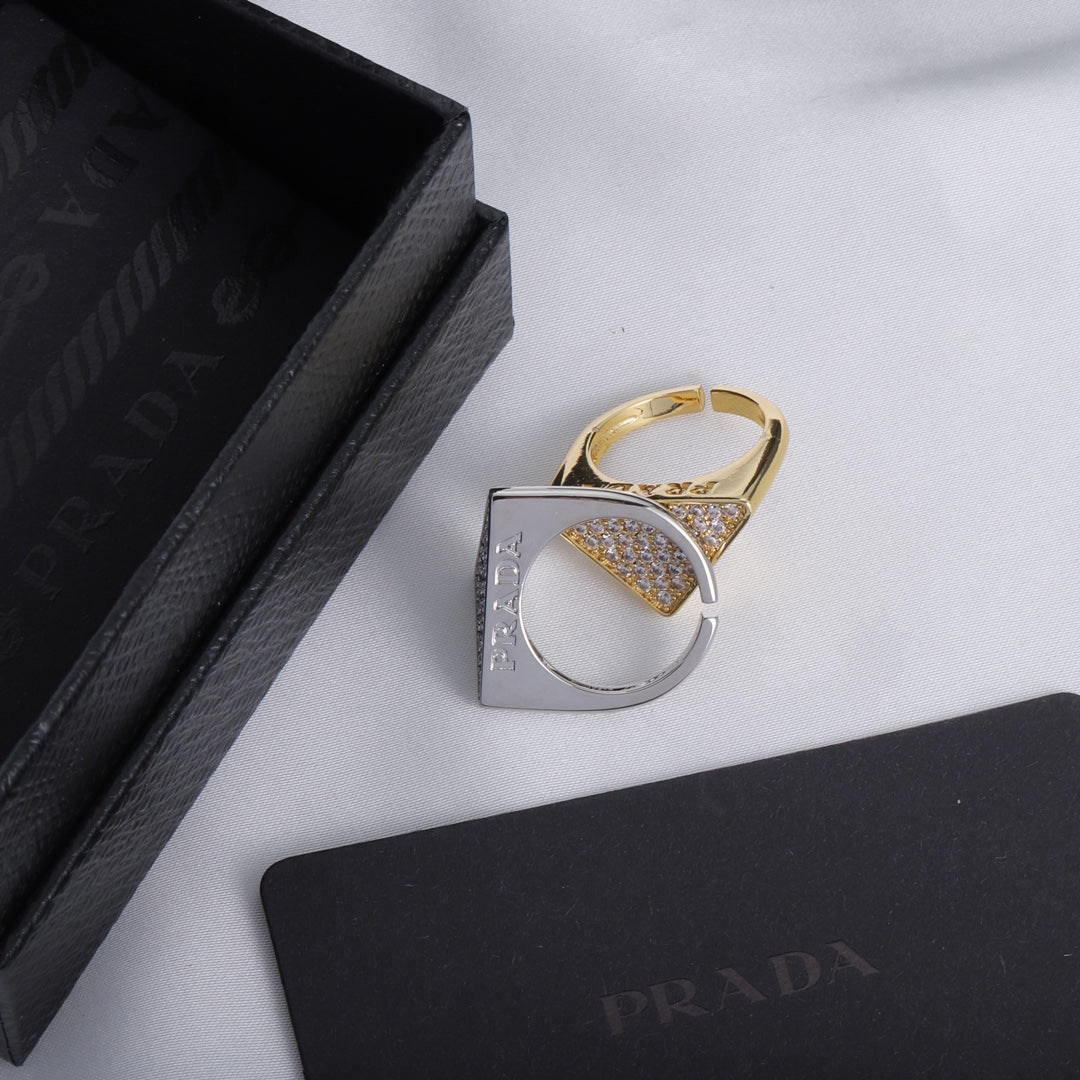 Fashion Diamond Triangle Open Ring mysite