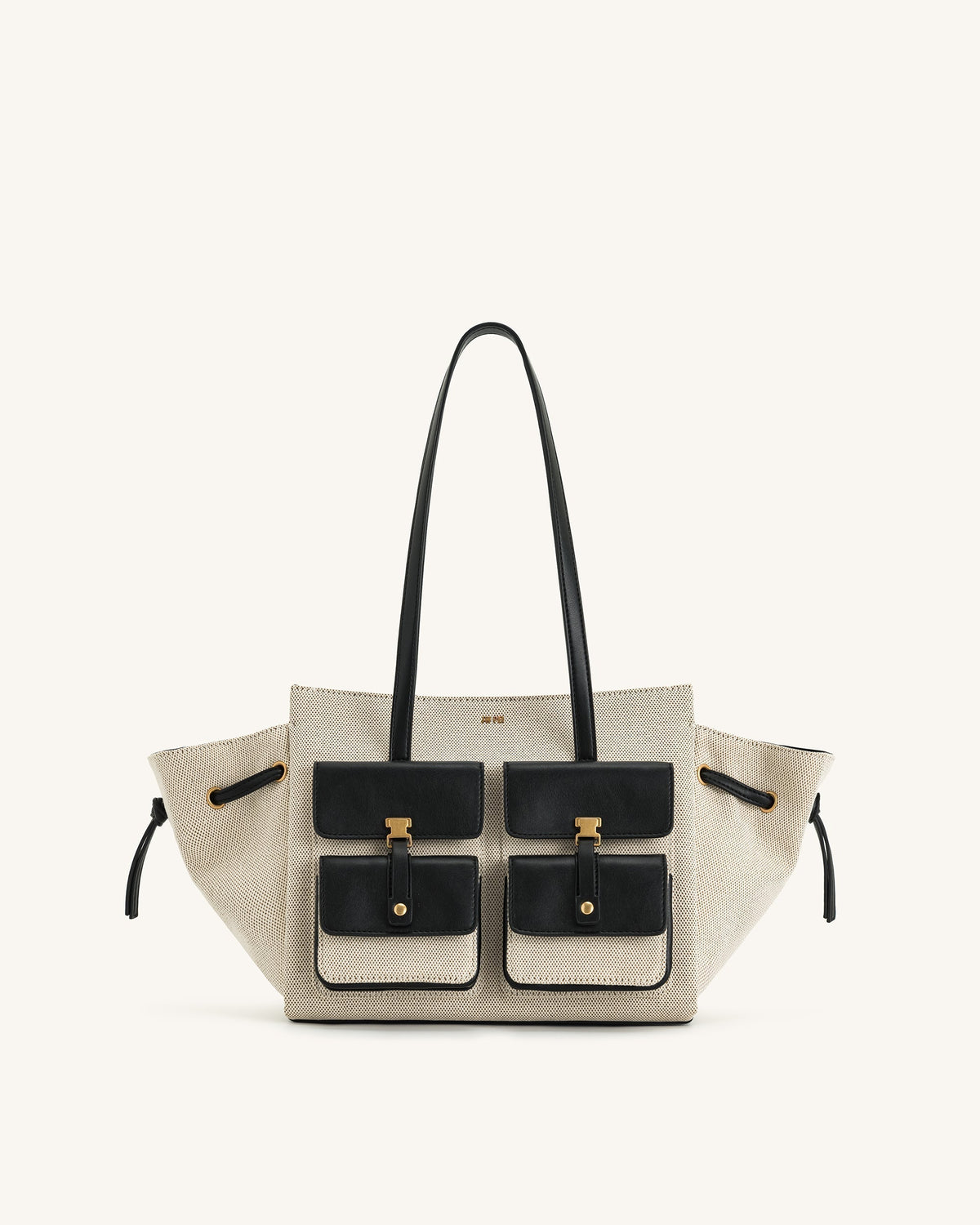 Linda Tote Bag - Black Canvas mysite