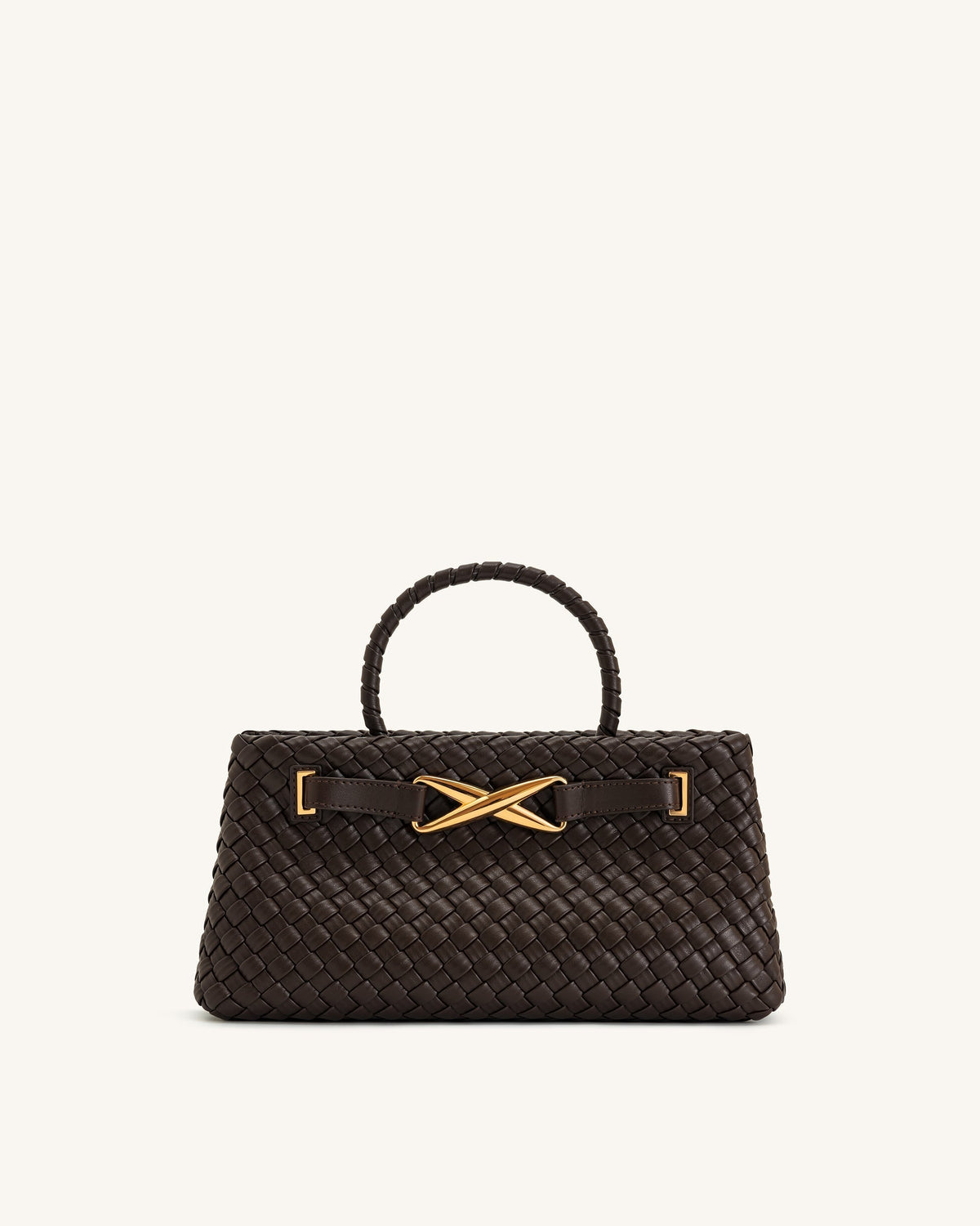 Elora Woven Tote Bag - Dark Brown mysite