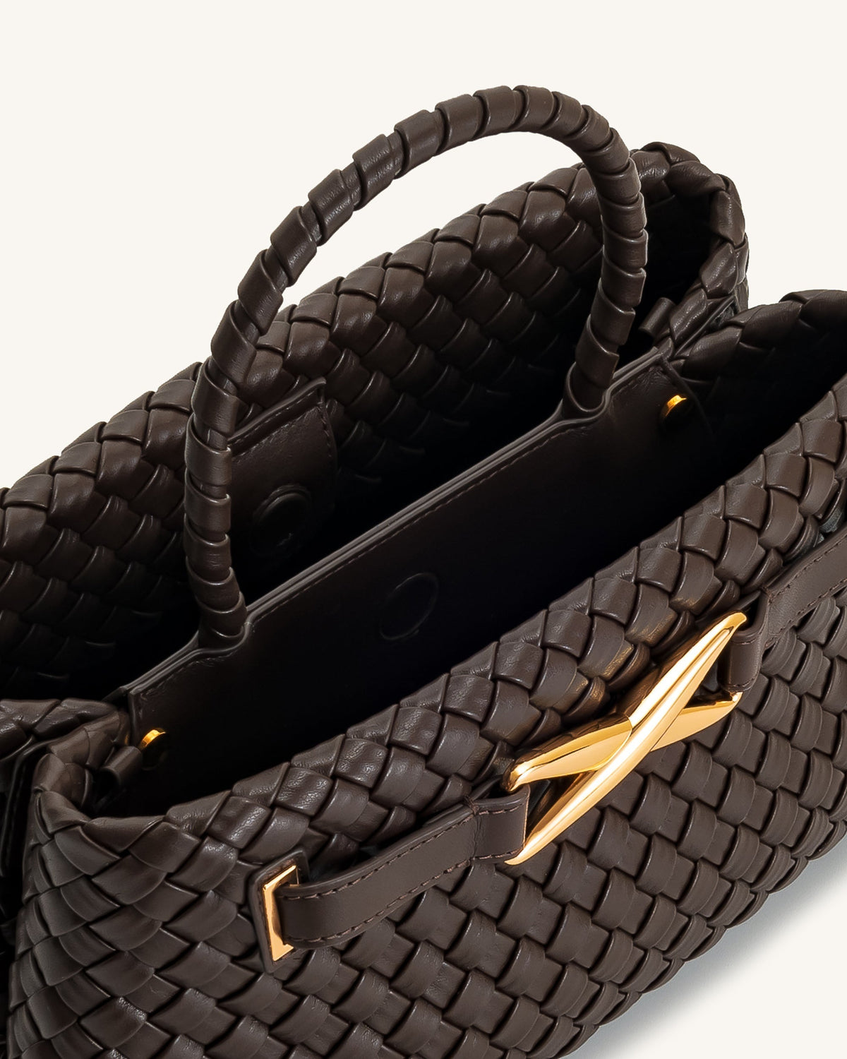 Elora Woven Tote Bag - Dark Brown mysite