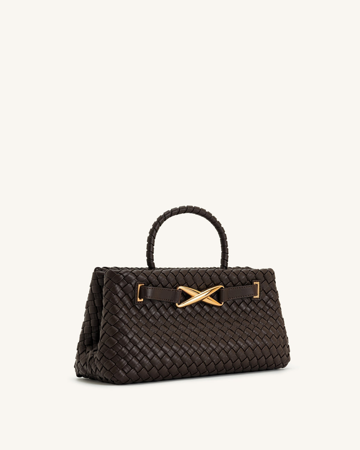 Elora Woven Tote Bag - Dark Brown mysite