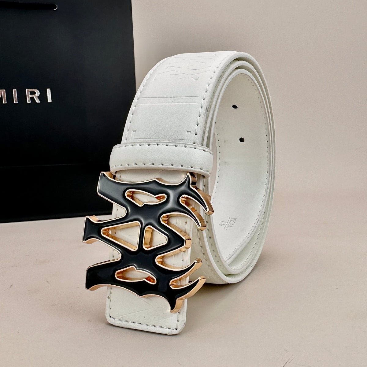 Classic AM Belt (Black & Gold Buckle) mysite
