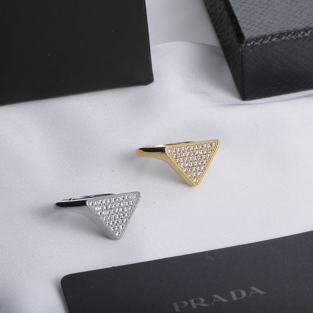Fashion Diamond Triangle Open Ring mysite