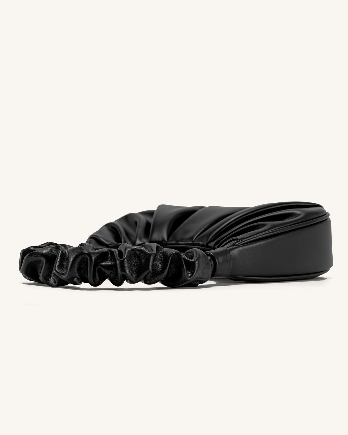 Gabbi Ruched Hobo Handbag - Black mysite