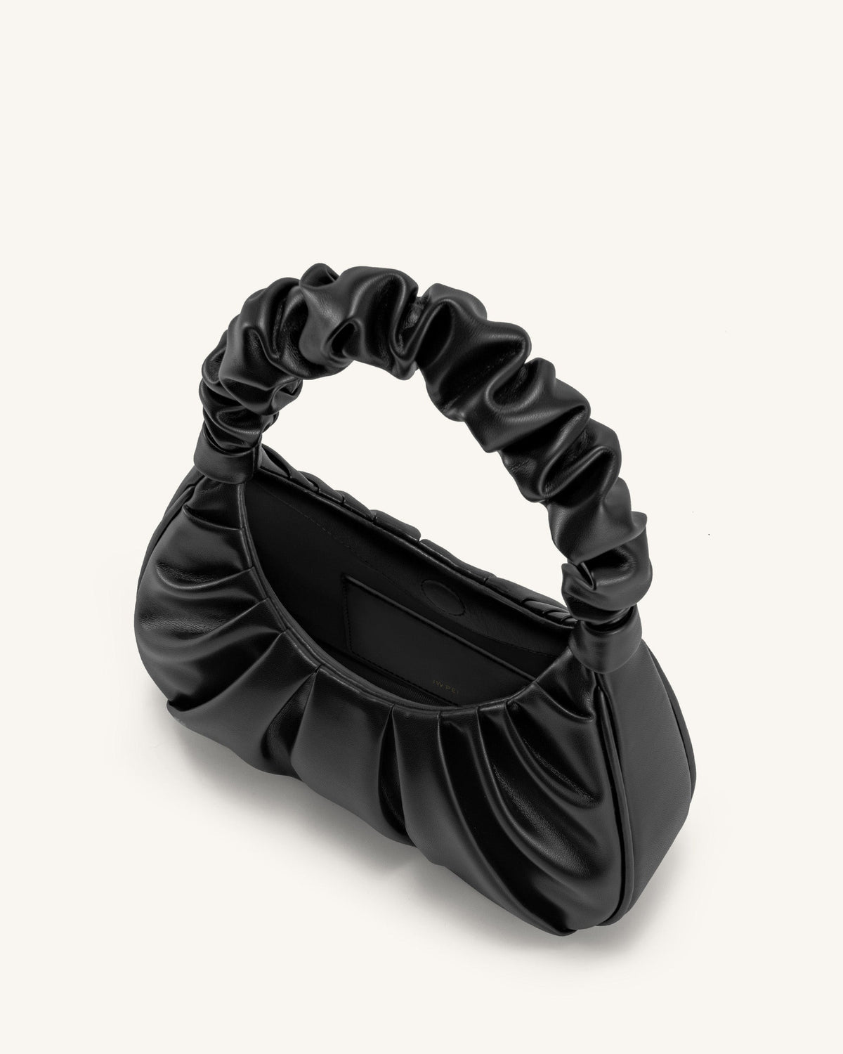 Gabbi Ruched Hobo Handbag - Black mysite