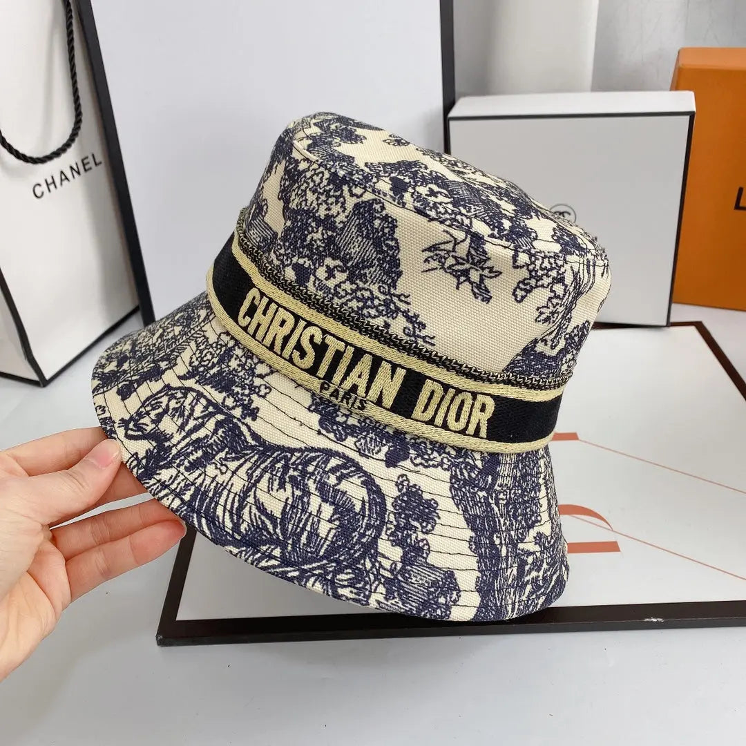 Classic Vintage Embroidered Webbing Pattern Bucket Hat-s2 mysite