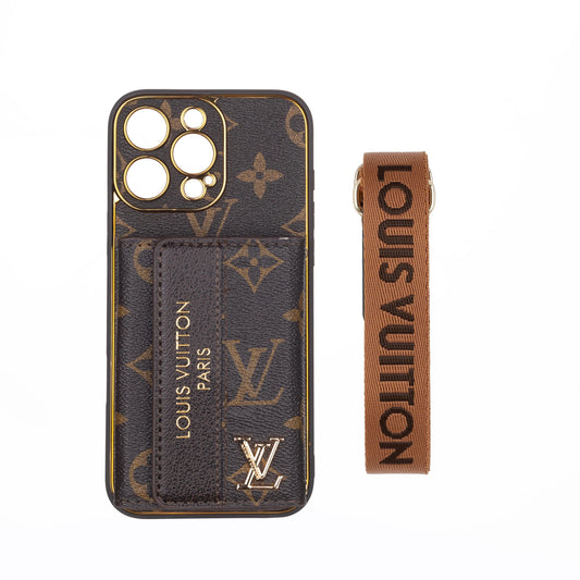 Luxury Advanced Leather iPhone Case with Card Holder & Strap-s2 mysite